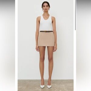 Contour Mini Skirt in Khaki - NWT